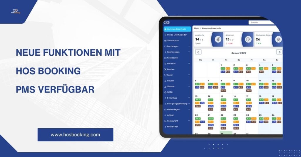 Neue Funktionen mit HOS Booking PMS verfügbar